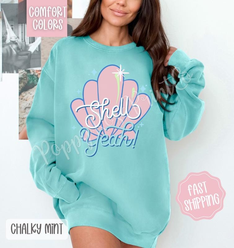 Shell Yeah Comfort Colors Cute Summer Girly Beach T-Shirts, Hoodie, Sweatshirt - T-Shirt, Sweatshirt, Hoodie
