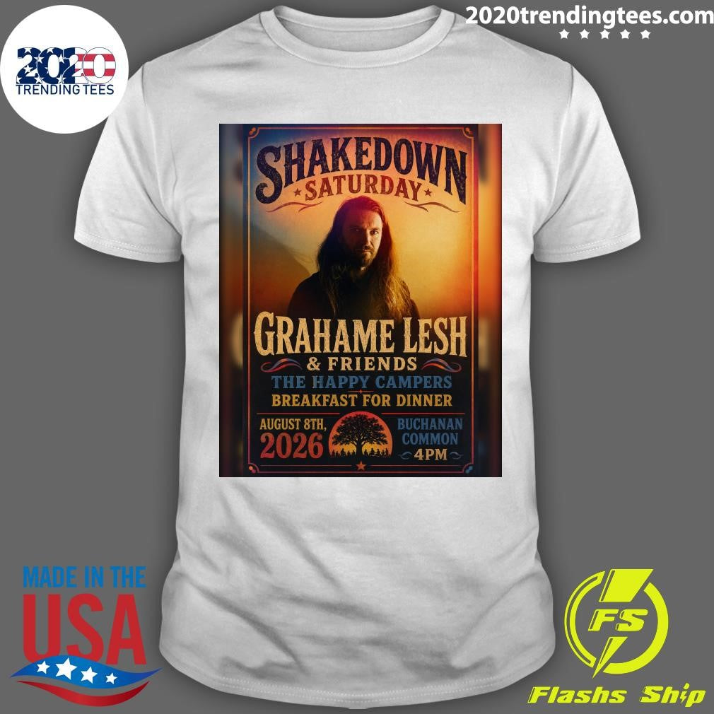 Shelledonn Saturday Grahame Lesh & Friends The Happy Campers Breakfast For Dinner August 8th, 2026 Shirt - T-Shirt, Sweatshirt, Hoodie