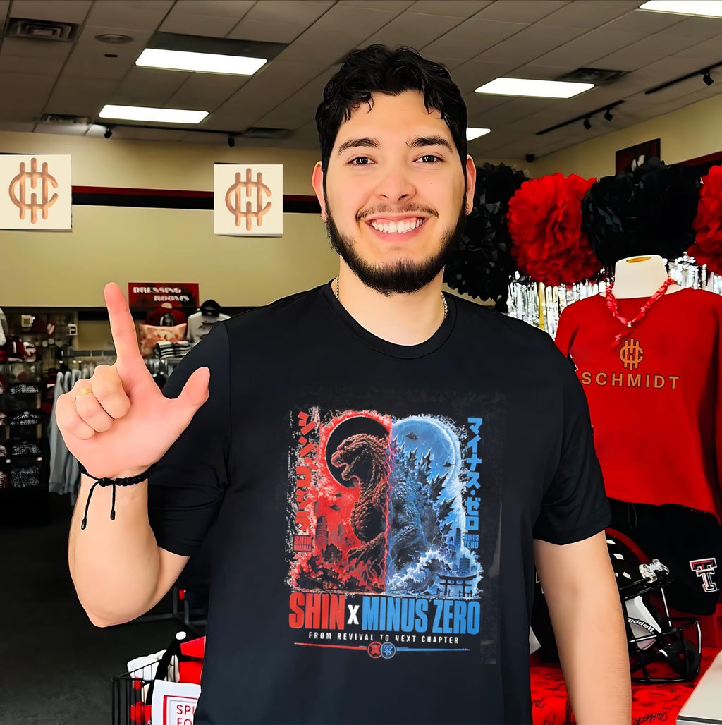 Shin Godzilla and Godzilla Minus One split side graphic shirt Unisex T-shirt, Sweatshirt, Hoodie, Long Sleeve Tee - T-Shirt, Sweatshirt, Hoodie