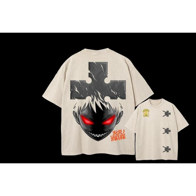 Shinra Mineral Wash Shirt Heavy Acid Washed Anime Wardrobe Staple Any Season Ready Go No T-Shirts, Hoodie, Sweatshirt - T-Shirt, Sweatshirt, Hoodie