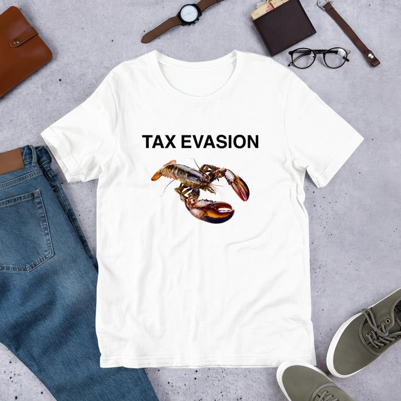 Tax Evasion Lobster Y2K Funny Meme Shirt Ironic Shirt Weirdcore Shirt Joke T-Shirts, Hoodie, Sweatshirt - T-Shirt, Sweatshirt, Hoodie