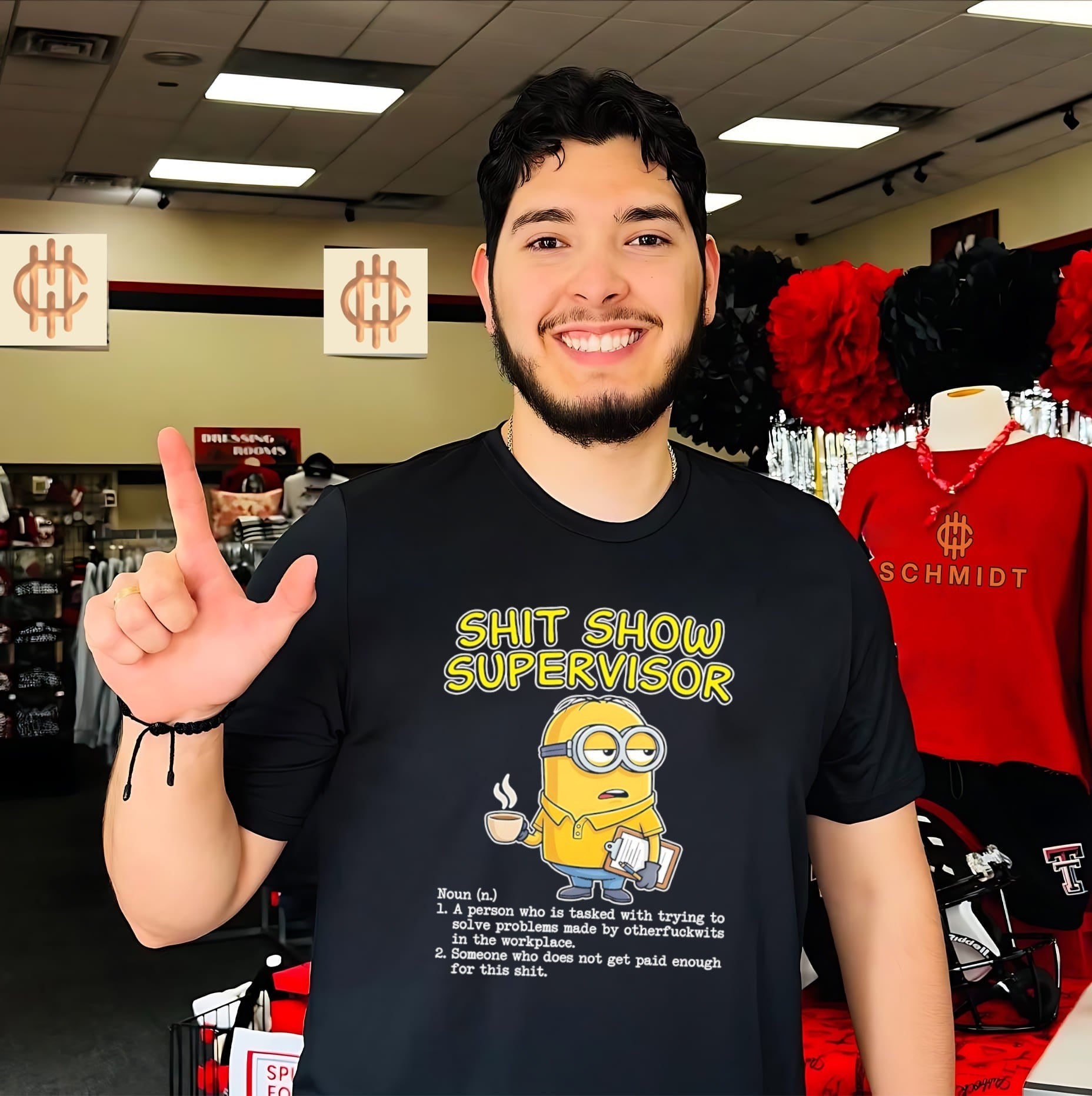 Shit show supervisor Minion shirt Unisex T-shirt, Sweatshirt, Hoodie, Long Sleeve Tee - T-Shirt, Sweatshirt, Hoodie