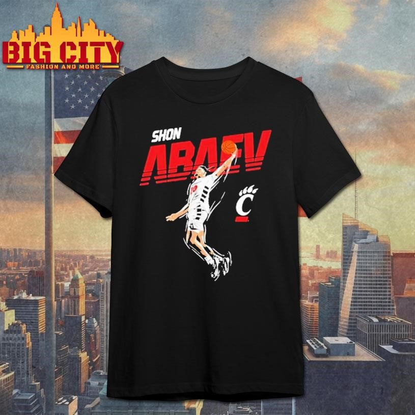 Shon Abaev 10 Cincinnati Bearcats Basketball Shirt Unisex T-shirt, Sweatshirt, Hoodie, Long Sleeve Tee - T-Shirt, Sweatshirt, Hoodie