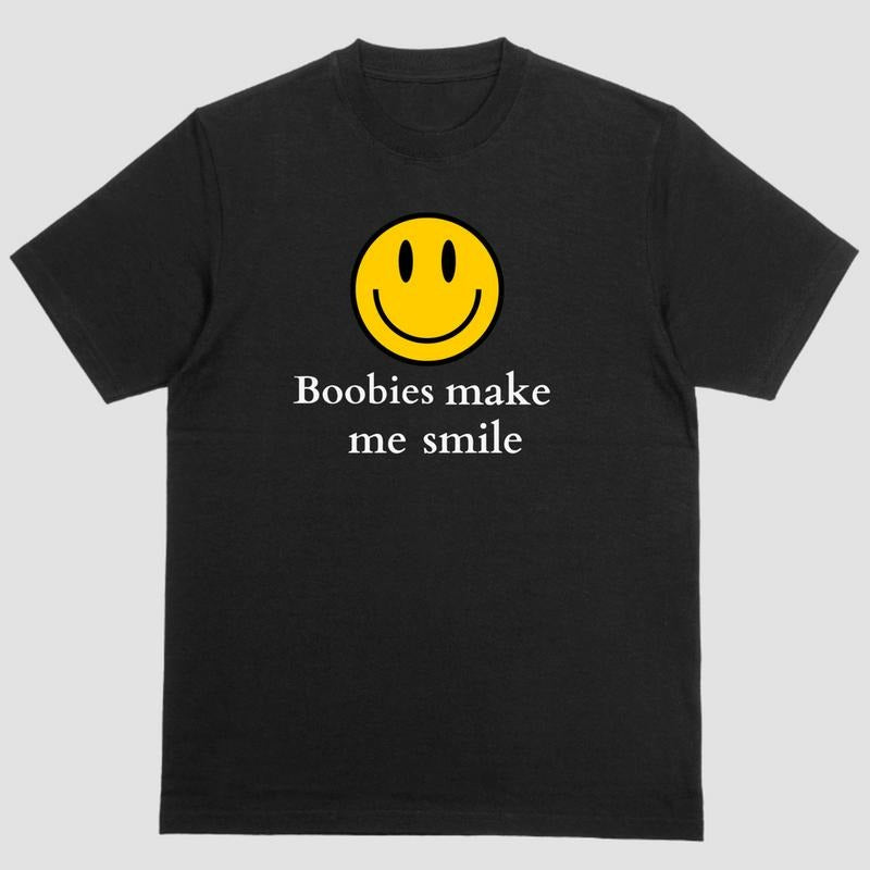 Short Sleeve BOOBIES MAKE ME SMILE T-Shirts, Hoodie, Sweatshirt - T-Shirt, Sweatshirt, Hoodie