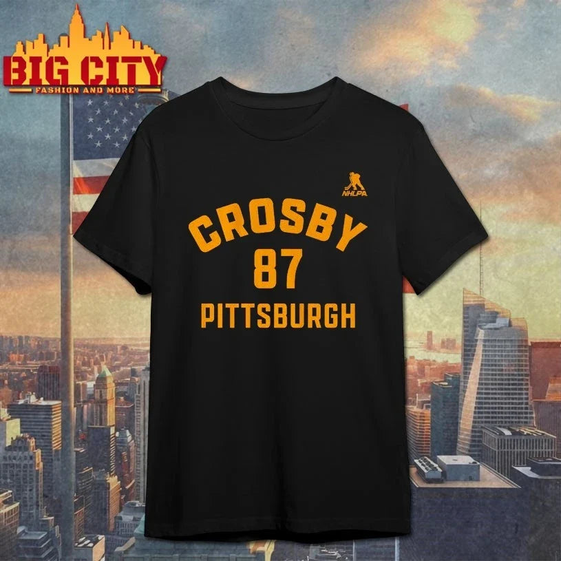 Sidney Crosby Pittsburgh Name &amp; Number shirt Unisex T-shirt, Sweatshirt, Hoodie, Long Sleeve Tee - T-Shirt, Sweatshirt, Hoodie