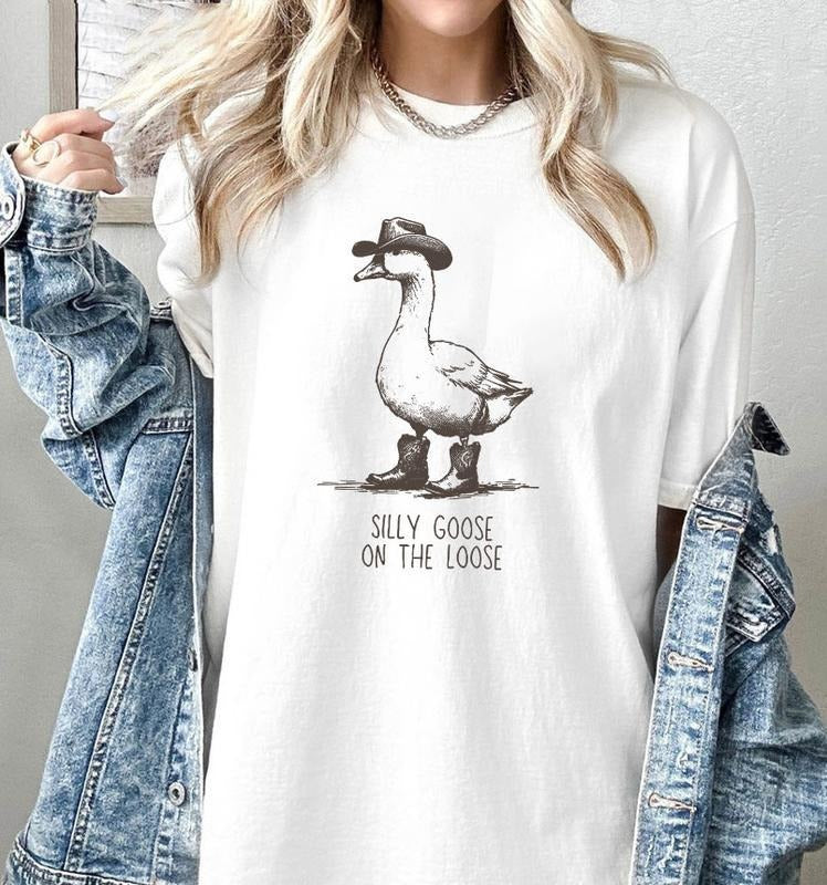 Silly Goose Loose Breathable Casual Top Womenswear Day Streetwear Underwear T-Shirts, Hoodie, Sweatshirt - T-Shirt, Sweatshirt, Hoodie