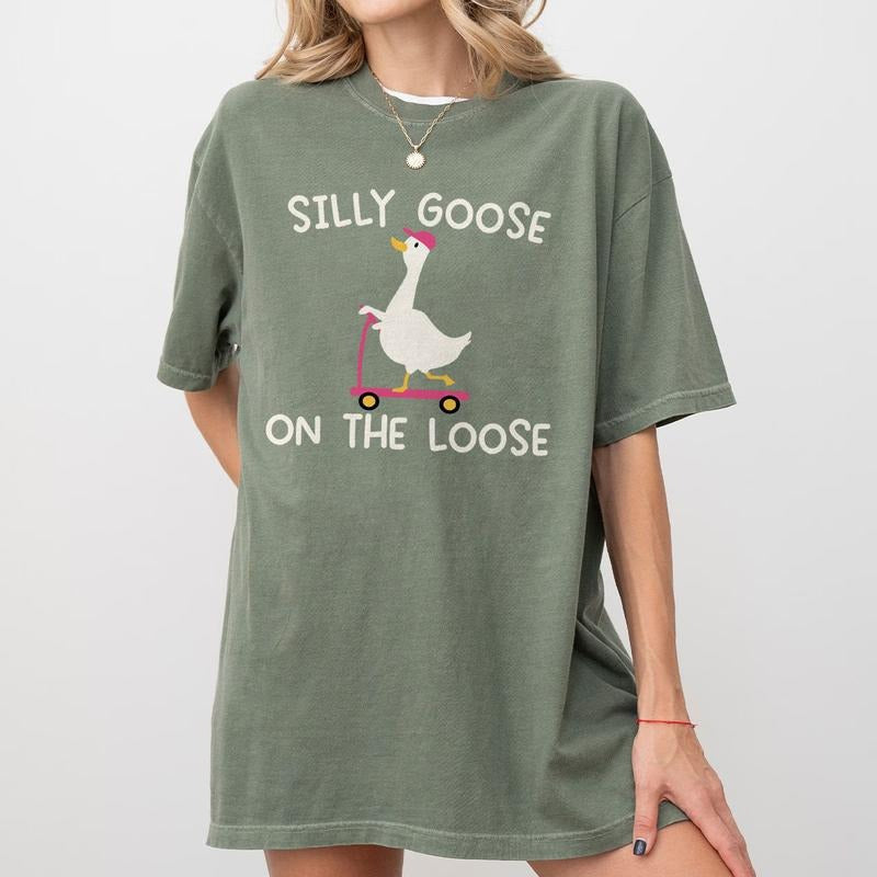 Silly Goose Loose Shirt Comfort Shirt Her Silly Goose Shirt Funny Shirt Silly Goose Funny Goose Shirt Funny Her Silly Goose Club Cute Goose Shirt Fun Goose Lover Silly Goose Top T-Shirts, Hoodie, Sweatshirt - T-Shirt, Sweatshirt, Hoodie