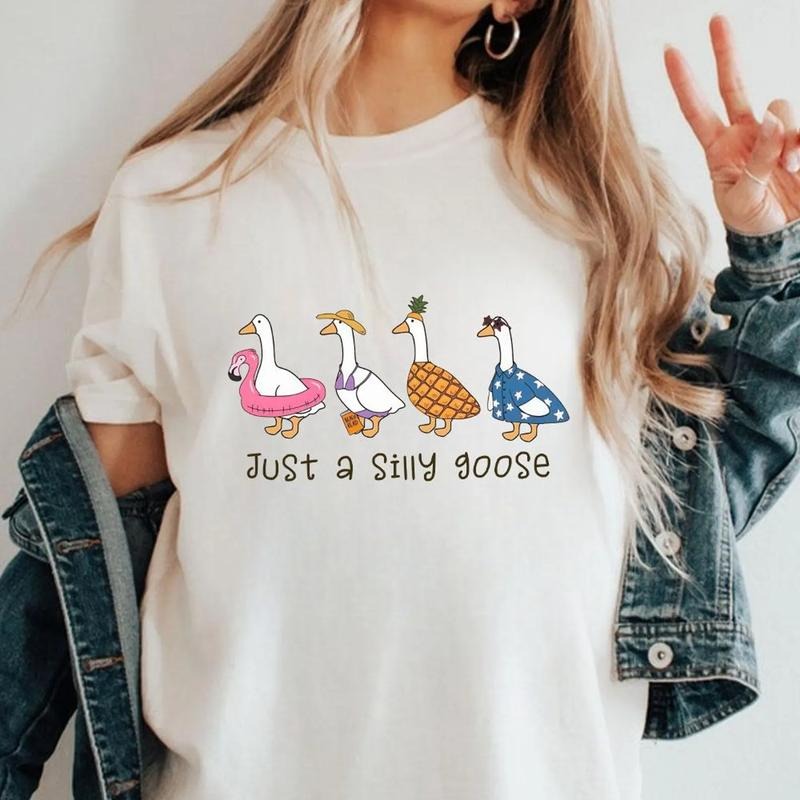 Silly Goose Summer Shirt Silly Goose Shirt Just Silly Goose Beach Shirt Funny Summer Summer Summer Goose Shirt Goose Lover Shirt Summer Shirt Mom Her T-Shirts, Hoodie, Sweatshirt - T-Shirt, Sweatshirt, Hoodie