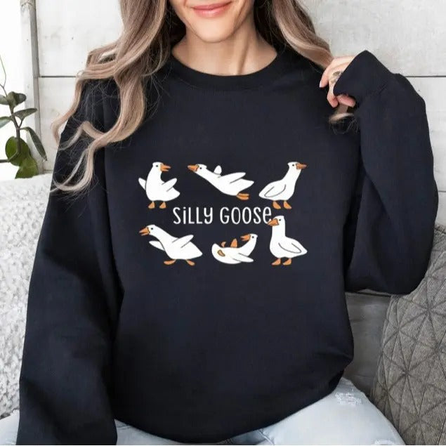 Silly Goose Cute Silly Goose Everyone Classic Cotton Friend Comfort Womenswear T-Shirts, Hoodie, Sweatshirt - T-Shirt, Sweatshirt, Hoodie