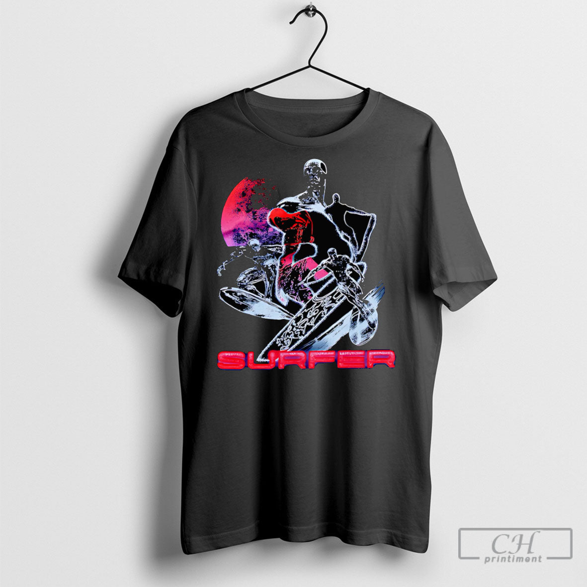 Silver Surfer Red Moon Graphic T Shirts Unisex T-shirt, Sweatshirt, Hoodie, Long Sleeve Tee - T-Shirt, Sweatshirt, Hoodie