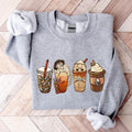 Skeleton Coffee Cups Horror Coffee Latte Coffee Lover Spooky Season Woman Fall T-Shirts, Hoodie, Sweatshirt - T-Shirt, Sweatshirt, Hoodie