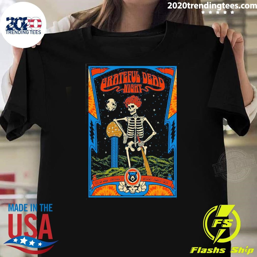Skeleton Grateful Dead Covenant Health Park Knoxville TN May 23 2026 Shirt Unisex T-shirt, Sweatshirt, Hoodie, Long Sleeve Tee - T-Shirt, Sweatshirt, Hoodie