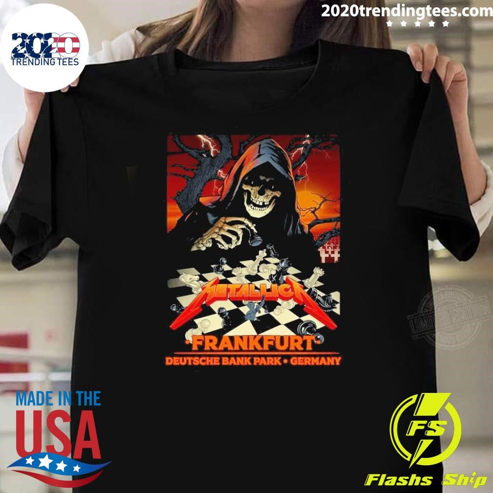Skeleton Metallica Frankfurt Germany Deutsche Bank Park On 22 and 24 May 2026 Shirt Unisex T-shirt, Sweatshirt, Hoodie, Long Sleeve Tee - T-Shirt, Sweatshirt, Hoodie