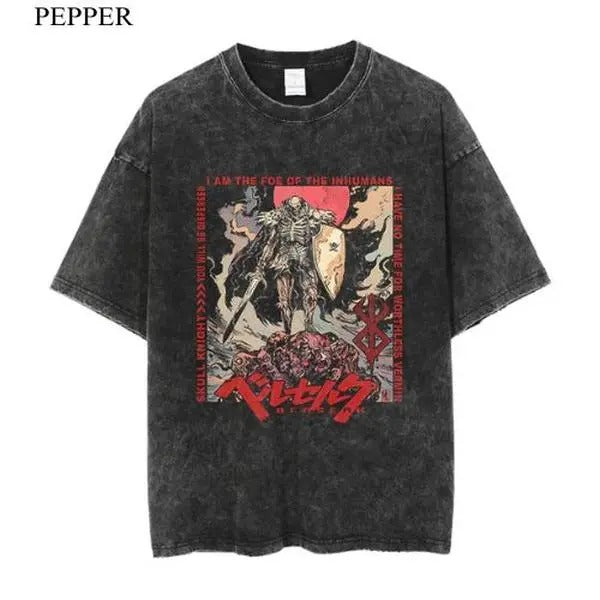 Skull Knight Vintage Anime Manga Him Menswear Top T-Shirts, Hoodie, Sweatshirt - T-Shirt, Sweatshirt, Hoodie