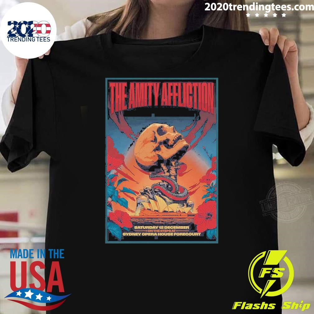 Skull The Amity Affliction In Sydney AUS On December 12, 2026 Shirt Unisex T-shirt, Sweatshirt, Hoodie, Long Sleeve Tee - T-Shirt, Sweatshirt, Hoodie