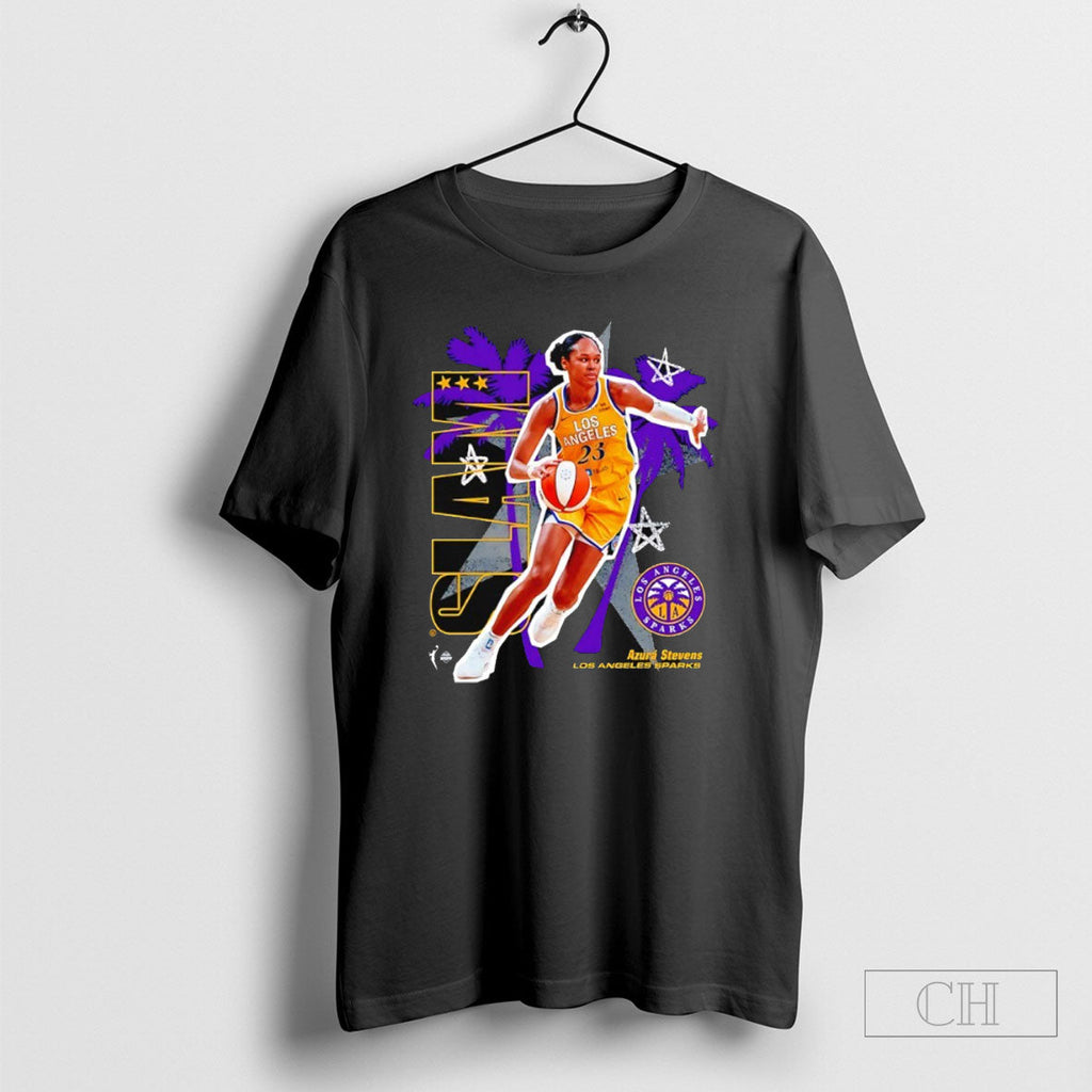 Slam Azura Stevens Los Angeles Sparks Unisex T-shirt, Sweatshirt, Hoodie, Long Sleeve Tee - T-Shirt, Sweatshirt, Hoodie