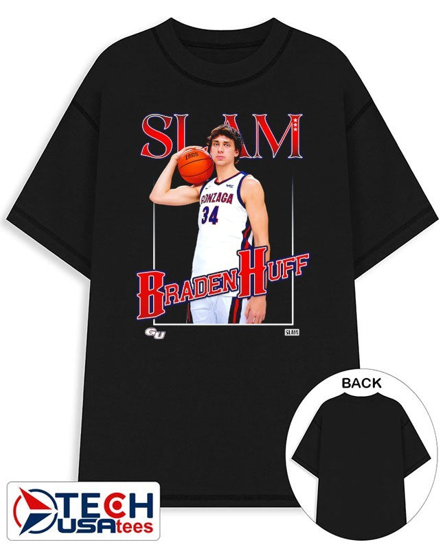 Slam Gonzaga Bulldogs Basketball Braden Huff shirt Unisex T-shirt, Sweatshirt, Hoodie, Long Sleeve Tee - T-Shirt, Sweatshirt, Hoodie