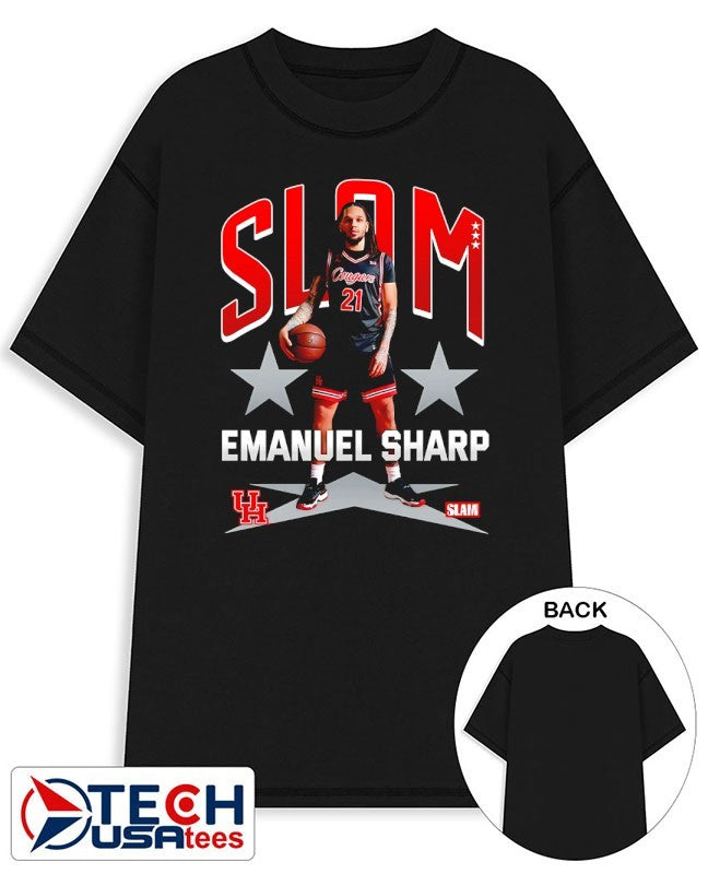 Slam Houston Cougars Emanuel Sharp shirt Unisex T-shirt, Sweatshirt, Hoodie, Long Sleeve Tee - T-Shirt, Sweatshirt, Hoodie