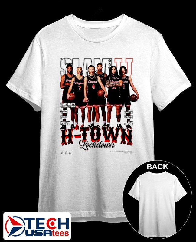 Slam Houston Cougars Mens Basketball H-Town Lockdown shirt Unisex T-shirt, Sweatshirt, Hoodie, Long Sleeve Tee - T-Shirt, Sweatshirt, Hoodie