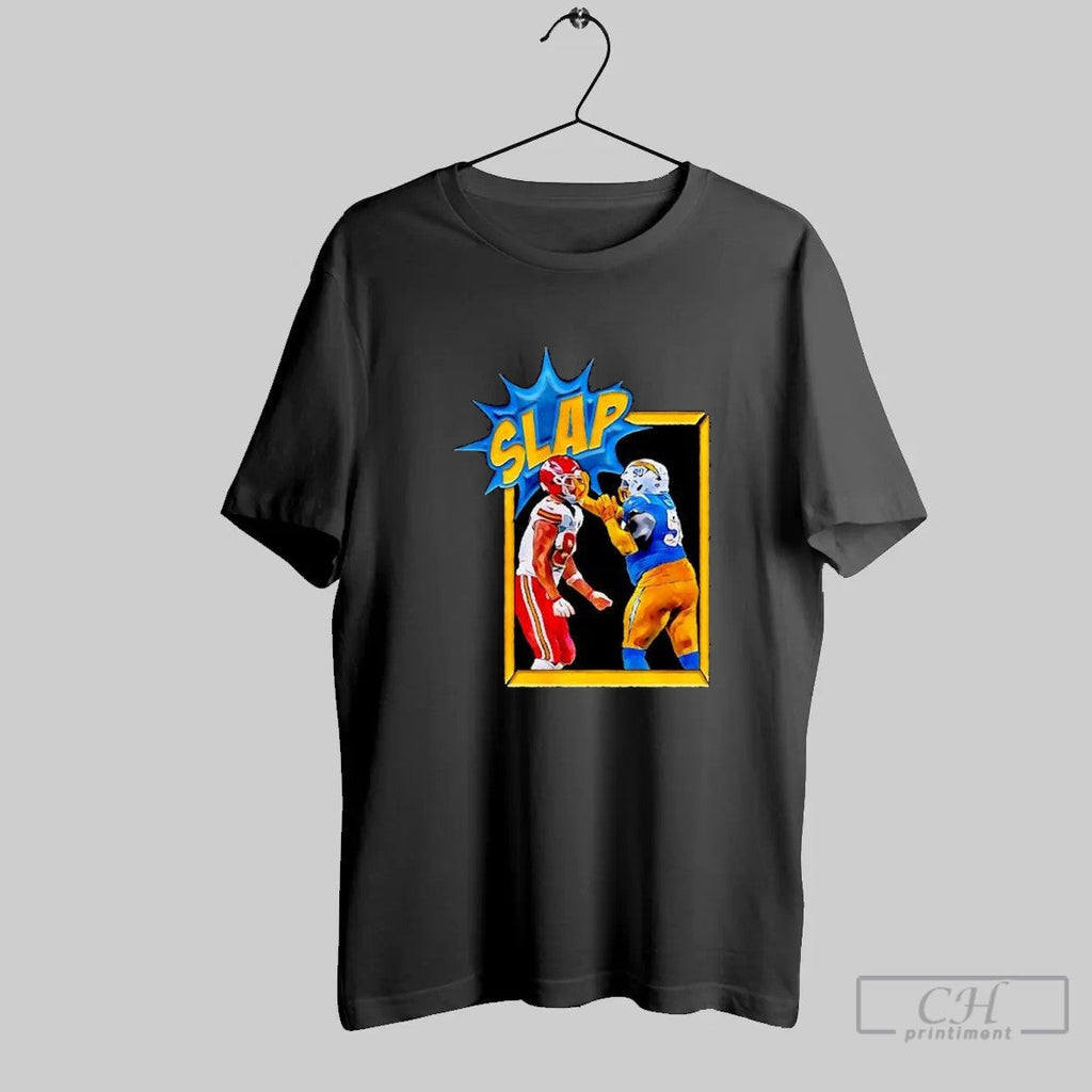 Slap Kansas City Chiefs And Los Angeles Chargers Football T Shirt Unisex T-shirt, Sweatshirt, Hoodie, Long Sleeve Tee - T-Shirt, Sweatshirt, Hoodie