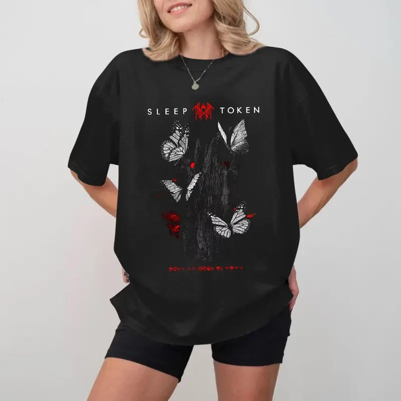 Sleep Token Butterflies Band Logo Fan Cotton T-Shirts, Hoodie, Sweatshirt - T-Shirt, Sweatshirt, Hoodie