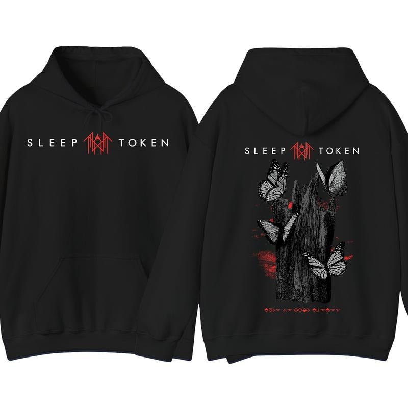 Sleep Token Rock Band Inspired Butterfly Sleep Token Tour 2025 Shirt New Song Concert Tour Fan T-Shirts, Hoodie, Sweatshirt - T-Shirt, Sweatshirt, Hoodie