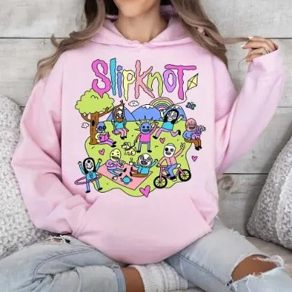 Slipknot Happy Times Playing Together Metal Band Shirt Cotton T-Shirts, Hoodie, Sweatshirt - T-Shirt, Sweatshirt, Hoodie
