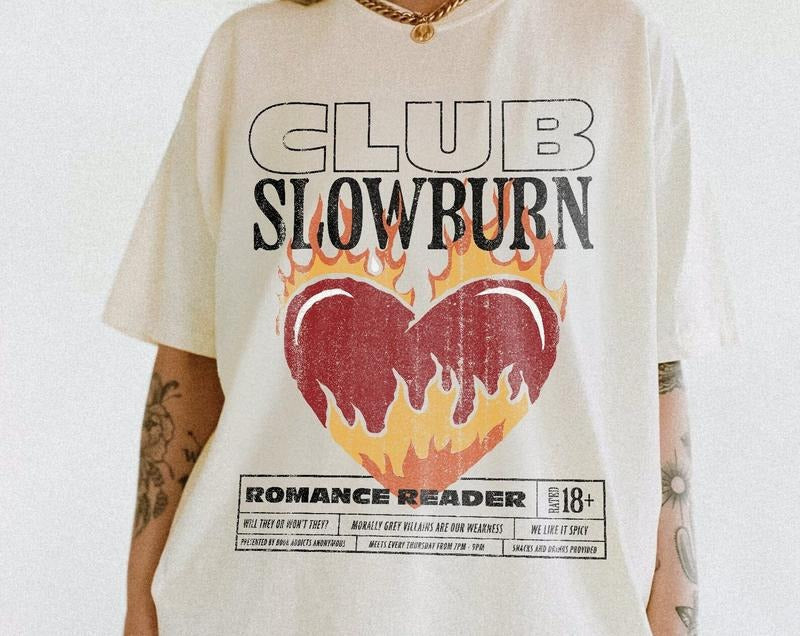 Slow Burn Book Club Bookish Shirt Romance Book Girlie Morally Grey Book Lover Romance Reader Book Club Bookish T-Shirts, Hoodie, Sweatshirt - T-Shirt, Sweatshirt, Hoodie