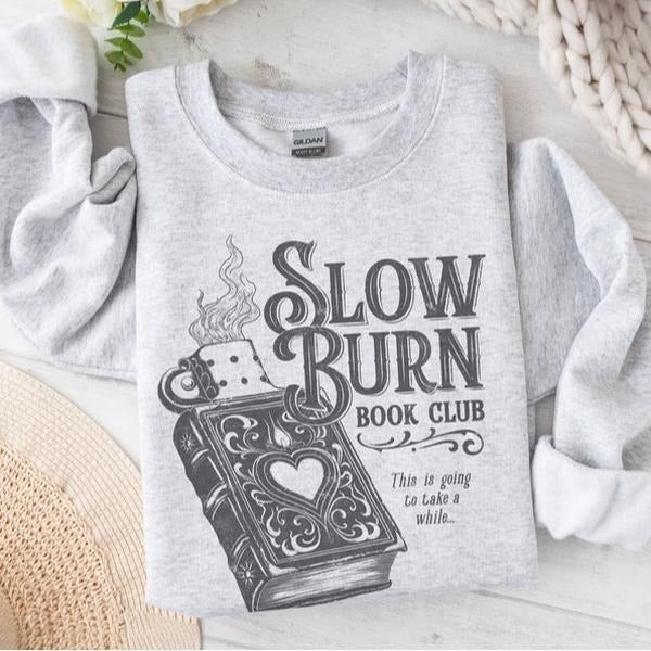 Slow Burn Book Club Shirt Reader Book Lover Romance Reader Shirt Enemies Lovers Teacher Librarian Gildan T-Shirts, Hoodie, Sweatshirt - T-Shirt, Sweatshirt, Hoodie