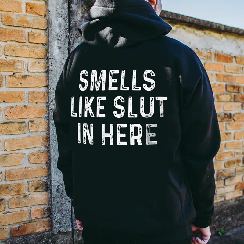 Smells Like Slut Here Printed Comfort Errands Classic Cotton Fabric Menswear Color Pocket Sport T-Shirts, Hoodie, Sweatshirt - T-Shirt, Sweatshirt, Hoodie
