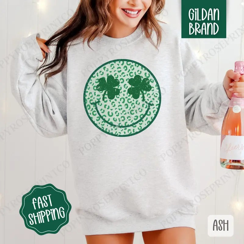 Smiley Face St Patrick St Patrick'S Day Cute T-Shirts, Hoodie, Sweatshirt - T-Shirt, Sweatshirt, Hoodie