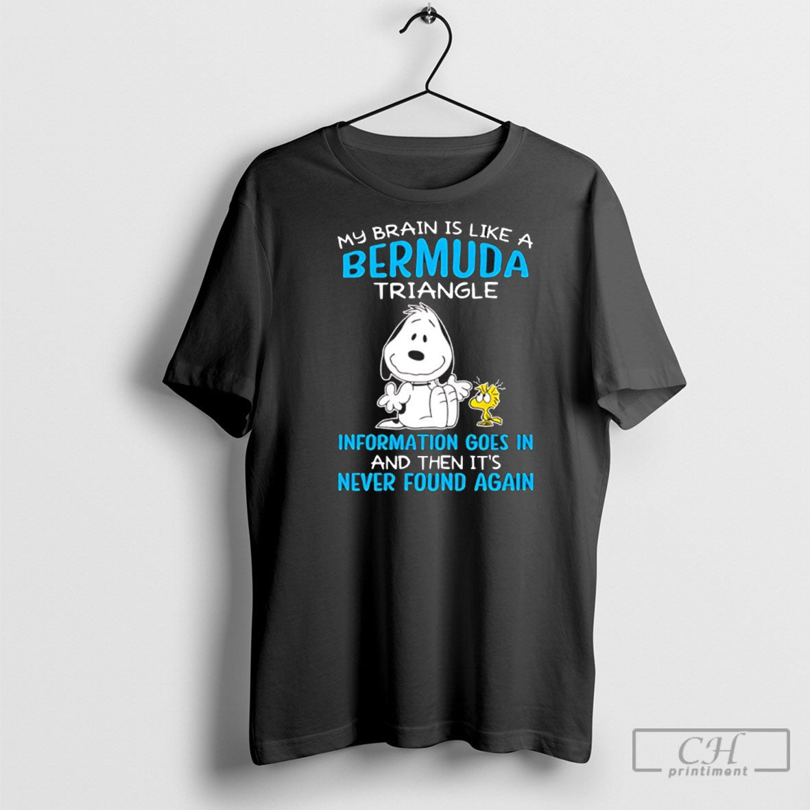 Snooy The Peanuts My Brain Is Like A Bermuda Triangle Cartoon Shirt Sweater Unisex T-shirt, Sweatshirt, Hoodie, Long Sleeve Tee - T-Shirt, Sweatshirt, Hoodie