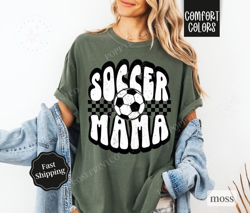 Soccer Mama Shirt Comfort Colors Retro Gameday Soccer Womenswear T-Shirts, Hoodie, Sweatshirt - T-Shirt, Sweatshirt, Hoodie