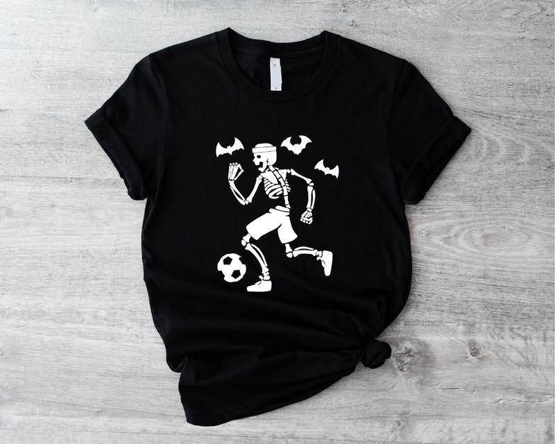 Soccer Skeleton Shirt Halloween Football Lover Funny Sportive Skeleton Soccer Ball Fans T-Shirts, Hoodie, Sweatshirt - T-Shirt, Sweatshirt, Hoodie