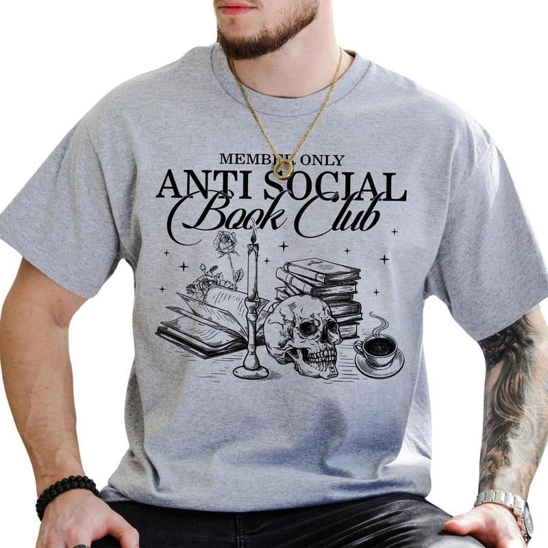 Social Anxiety Book Club Introvert Bookish Bookworm Shirt Funny Book Lovers T-Shirts, Hoodie, Sweatshirt - T-Shirt, Sweatshirt, Hoodie