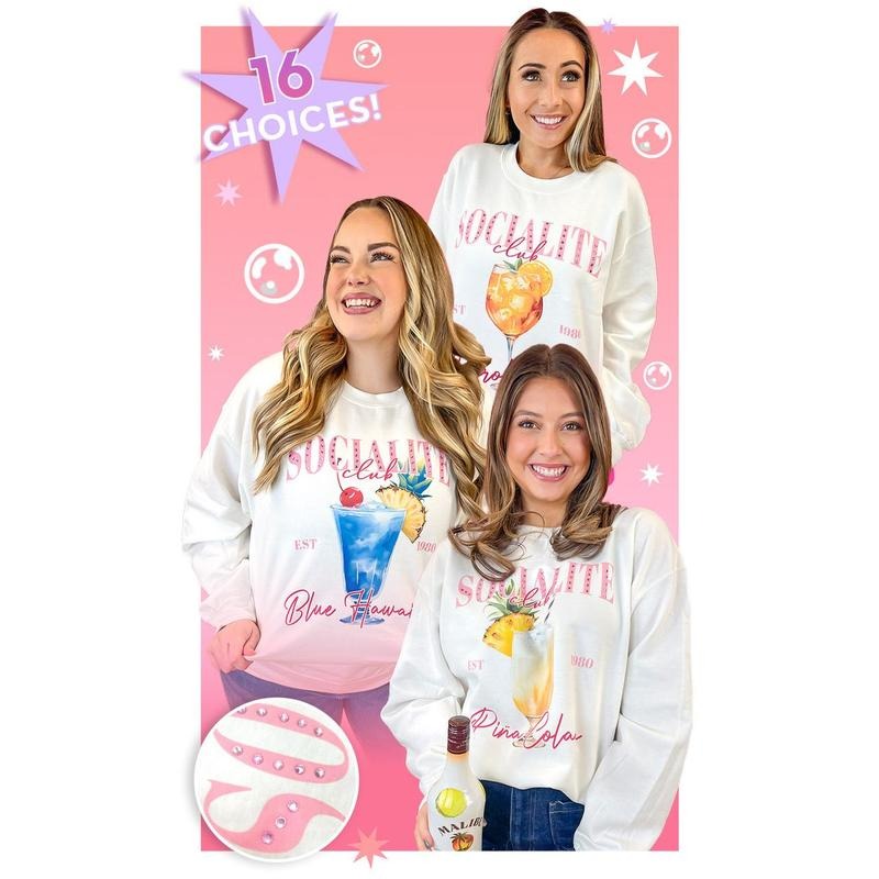 Socialite Drink Club Rhinestone T-Shirts, Hoodie, Sweatshirt - T-Shirt, Sweatshirt, Hoodie