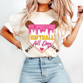 Softball All Day Home Plate Ice Cream Drip Game Day Coquette Softball Mama Mom Cotton T-Shirts, Hoodie, Sweatshirt - T-Shirt, Sweatshirt, Hoodie