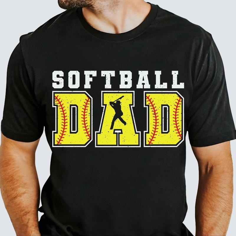 Softball Dad Shirt Sports Dad Game Day 100% Cotton T-Shirts, Hoodie, Sweatshirt - T-Shirt, Sweatshirt, Hoodie