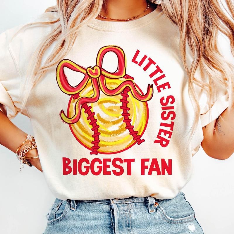Softball Sister Little Sister Softball Softball Game Day Softball Lover Little Sister Biggest Fan Softball T-Shirts, Hoodie, Sweatshirt - T-Shirt, Sweatshirt, Hoodie