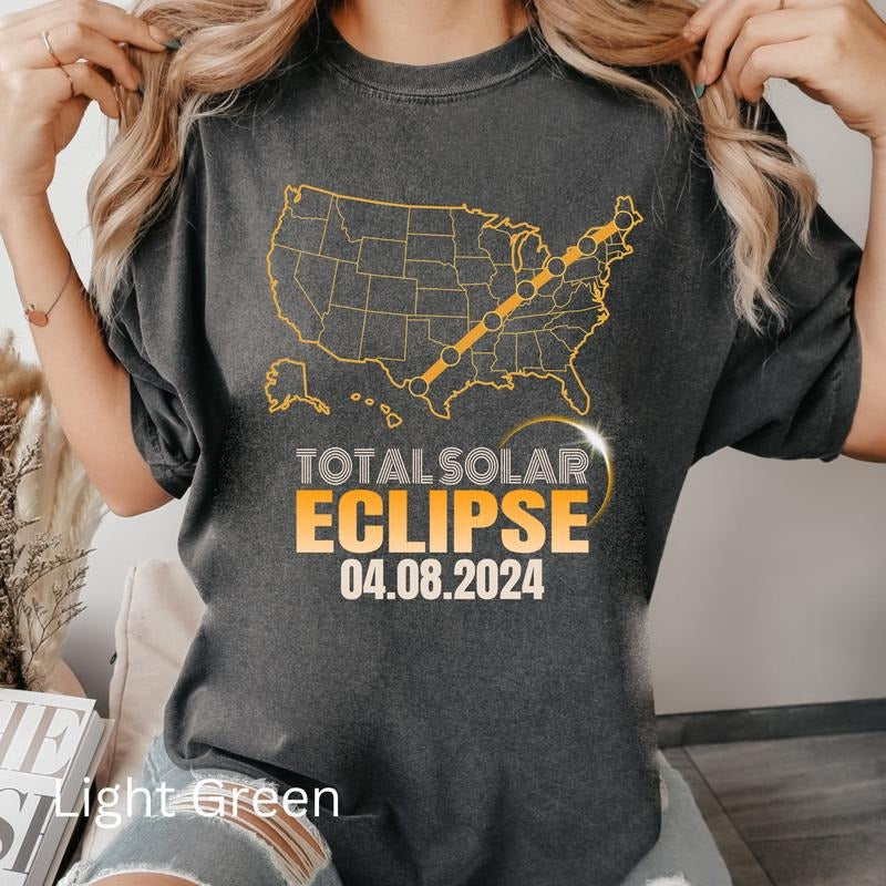 Solar Eclipse 2024 Astronomical Event Sun Moon Eclipse Shirt Her Lunar T-Shirts, Hoodie, Sweatshirt - T-Shirt, Sweatshirt, Hoodie