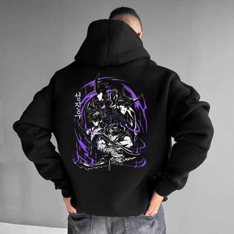 Solo Leveling Minimalist Manga Inspired Anime Enthusiasts Anime Tops Classic Menswear T-Shirts, Hoodie, Sweatshirt - T-Shirt, Sweatshirt, Hoodie
