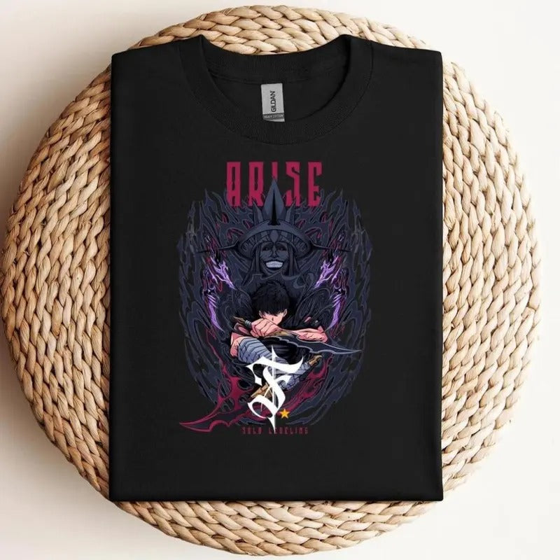 Solo Leveling Shirt Sung Jinwoo Shirt Anime Full Color Range Find Your Perfect Shade Full Size Options T-Shirts, Hoodie, Sweatshirt - T-Shirt, Sweatshirt, Hoodie