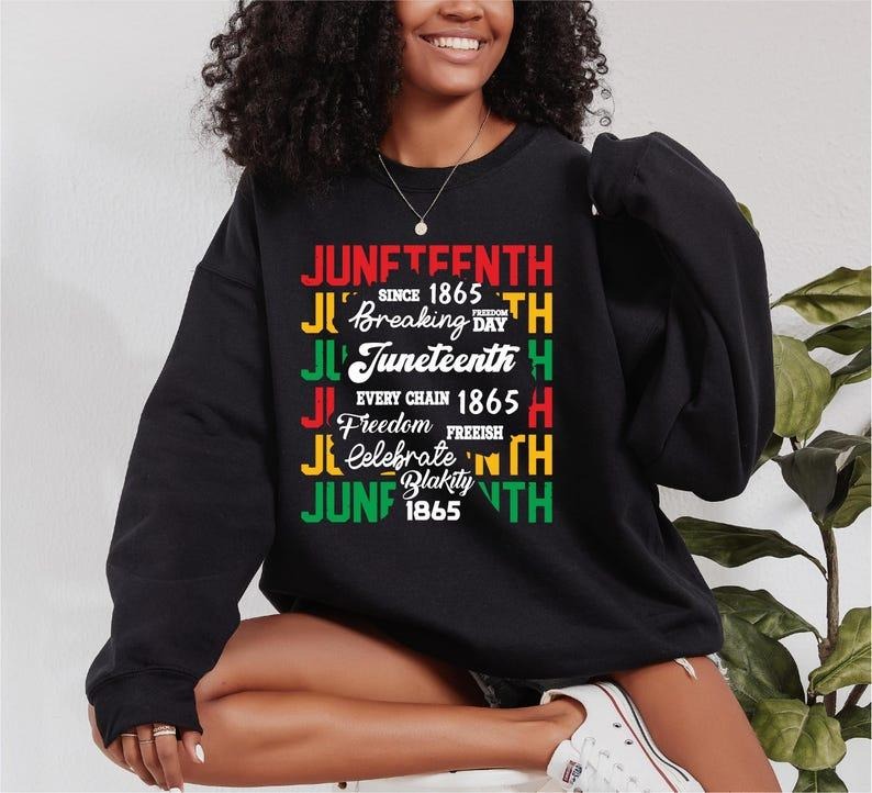 Sonia Samra Juneteenth Freeish Since 1865 Black American Freedom Breaking Every Chain Shirt Smooth Fabric Streetwear T-Shirts, Hoodie, Sweatshirt - T-Shirt, Sweatshirt, Hoodie