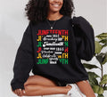 Sonia Samra Juneteenth Freeish Since 1865 Black American Freedom Breaking Every Chain Shirt Smooth Fabric Streetwear T-Shirts, Hoodie, Sweatshirt - T-Shirt, Sweatshirt, Hoodie