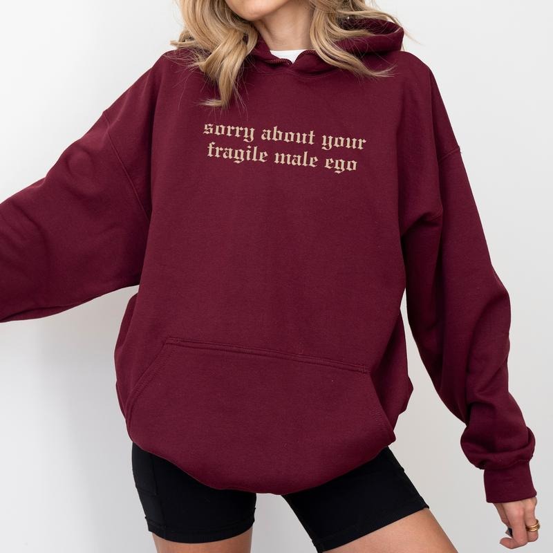 Sorry Retro About Your Fragile Rights Hooded Funny Strong Girl Top Empowerment Tops Soft Long Sleeve Casual Womenswear T-Shirts, Hoodie, Sweatshirt - T-Shirt, Sweatshirt, Hoodie