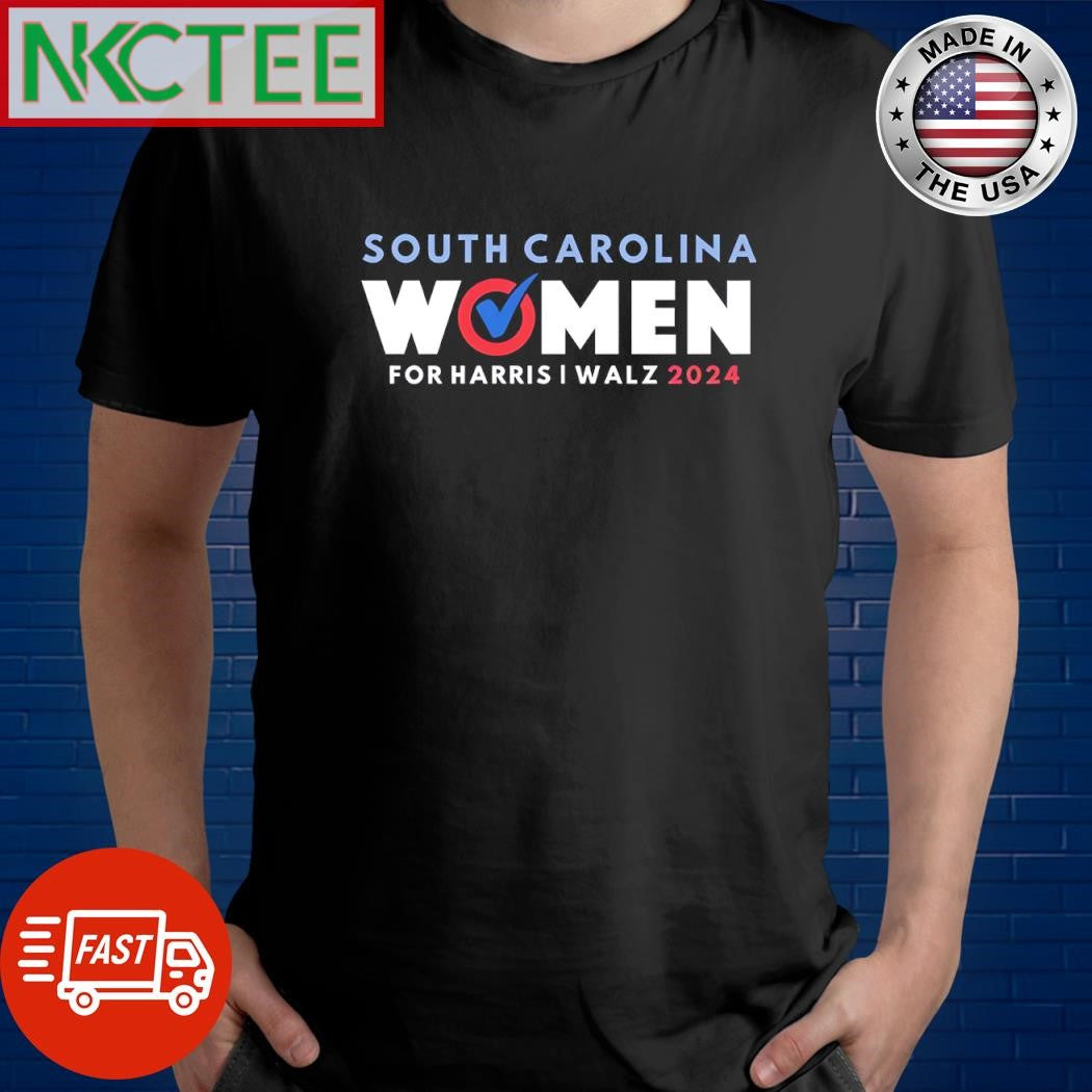 South Carolina women for Harris Walz 2024 shirt Unisex T-shirt, Sweatshirt, Hoodie, Long Sleeve Tee - T-Shirt, Sweatshirt, Hoodie