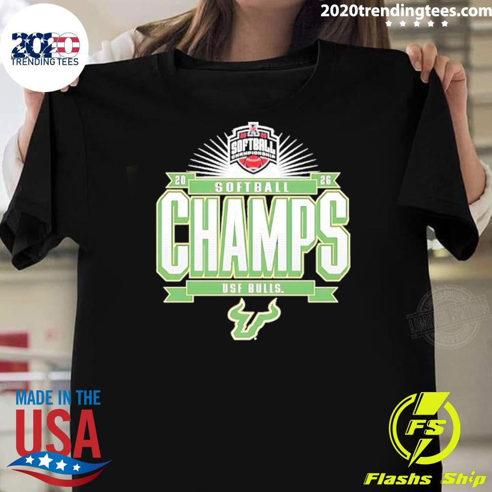 South Florida Bulls 2026 American Conference Softball Tournament Champions Shirt Unisex T-shirt, Sweatshirt, Hoodie, Long Sleeve Tee - T-Shirt, Sweatshirt, Hoodie