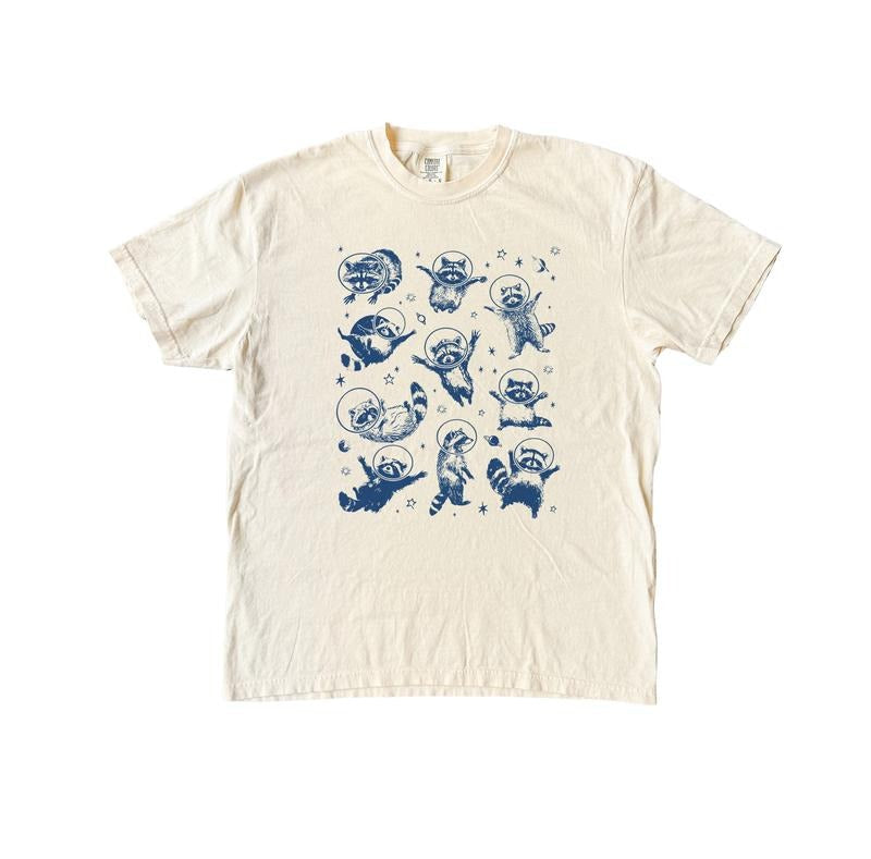 Space Racoons Vintage Raccoon Feral Lover Retro Shirt Womenswear Top T-Shirts, Hoodie, Sweatshirt - T-Shirt, Sweatshirt, Hoodie