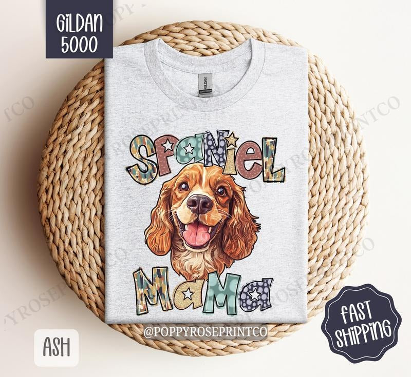Spaniel Mama Shirt Gildan Dog Mom Cute Spaniel Mama Plus Sizes T-Shirts, Hoodie, Sweatshirt - T-Shirt, Sweatshirt, Hoodie