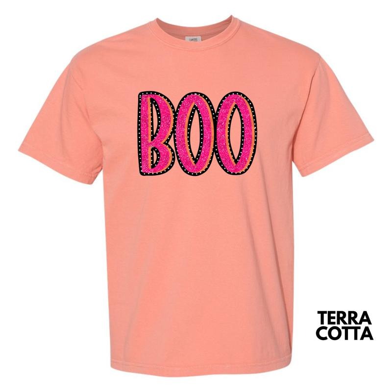 Sparkle Pink Boo FAKE GLITTER Comfort Colors T-Shirts, Hoodie, Sweatshirt - T-Shirt, Sweatshirt, Hoodie